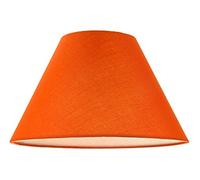 Traditional 12" Vibrant Orange Cotton Coolie Lampshade Suitable for Table Lamp or Pendant by Happy Homewares