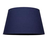 Traditional Linen Fabric Drum Shade for Pendant & Lampshade Happy Homewares Midnight 14 inches