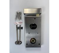 Traditional 1920s Victorian Style Rim Lock with Keys Dimension 150X75 mm in Satin Chrome Finish