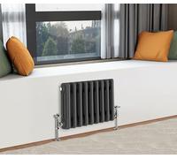 Traditional 2 3 Column Horizontal Vertical Radiator Cast Iron Style Vintage Rads (3 Column 450 x 425mm, Anthracite)