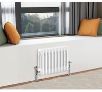 Traditional 2 3 Column Horizontal Vertical Radiator Cast Iron Style Vintage Rads (3 Column 450 x 425mm, White)