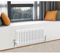 Traditional 2 3 Column Horizontal Vertical Radiator Cast Iron Style Vintage Rads (3 Column 450 x 785mm, White)