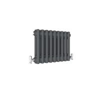 Traditional 2 Column Central Heating Radiator Horizontal Rads Cast Iron Style Anthracite 300x425mm