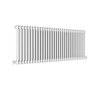 Traditional 2 Column Central Heating Radiator Horizontal Rads Cast Iron Style White 600x1460mm