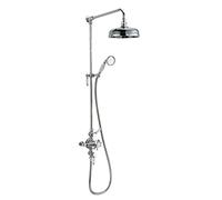 Traditional 2 Outlet Exposed Shower Thermostatic Shower Bar Mixer Valve & Riser