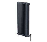 Monstershop Traditional 3 Column Radiator - 1800 X 472Mm - Anthracite Grey