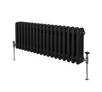 Monstershop Traditional 3 Column Radiator - 300 X 832Mm - Black