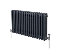 Traditional 3 Column Radiator - 600 x 832 mm - Anthracite