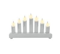 Traditional 3D Xmas Wooden LED 7 Candle Bridge Arch Window Christmas Holiday Tree Indoor Home Office Decoration Light Battery Operated (Traditional Candle Bridge)