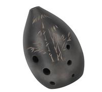 Traditional 8 Hole Ceramic Ocarina Black Clay Crafted Melodious Sound Winds Instrument Present For Cultural Enthusiasts Traditional Chinese Musical Instrument