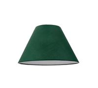Traditional 8 Inch Forest Green Cotton Fabric Coolie Lamp Shade | Reversible Gimbal | 13cm x 8cm x 20cm by Happy Homewares