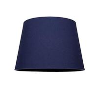 Traditional 8 Inch Midnight Blue Linen Fabric Drum Table/Pendant Lamp Shade 40w Maximum | Inner Luxurious Matching Cotton Lining | 20cm Bottom Diameter by Happy Homewares