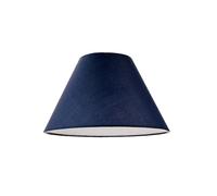 Traditional 8 Inch Navy Midnight Blue Cotton Fabric Coolie Lamp Shade | Reversible Gimbal | 13cm x 8cm x 20cm by Happy Homewares