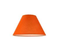 Traditional 8 Inch Vivid Orange Cotton Fabric Coolie Lamp Shade | Reversible Gimbal | 13cm x 8cm x 20cm by Happy Homewares