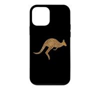 Traditional Aboriginal Kangaroo Dot Art Silhouette in Ochre Case for iPhone 12 mini