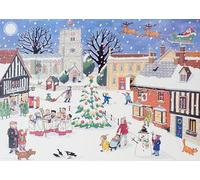 Alison Gardiner Christmas in the Village Large A3 Traditional Festive Christmas Advent Calendar Made in UK