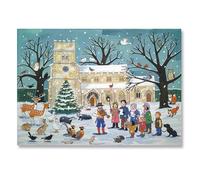 Traditional Advent Calendar - Alison Gardiner Winter Wildlife Design - Paper Christmas Countdown Calendar - Large A3 29.7x42cm