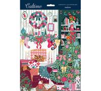 Traditional Advent Calendar Cosy Christmas Home Hearth - 325mm x 245mm 24 Doors