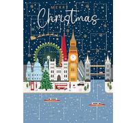 Traditional Advent Calendar London Skyline Landmarks - 24 Doors Xmas Design