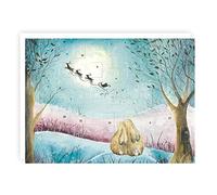 Traditional Advent Calendar - Rabbits Watching Santa - No Chocolate