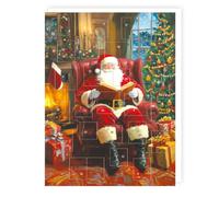 Traditional Advent Calendar Santa Father Christmas - 24 Doors Xmas Countdown