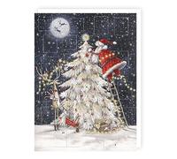Traditional Advent Calendar - Santa Up a Christmas Tree - No Chocolate