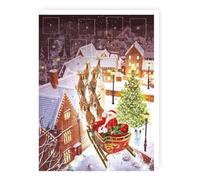 Traditional Advent Calendar - Santa Waving - No Chocolate