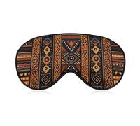 Traditional African Design Pattern Sleep Mask for Women Men, Soft Eye Mask with Adjustable Strap for Sleeping, Light Blocking Travel Blindfold for Nap Comfortable Eye Cover for Home Office