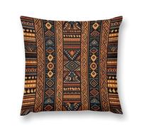 Traditional African Design Pattern Soft Plush Throw Pillow Cover Modern Decorative Pillow Case Farmhouse Cushion Cover with Hidden Zipper for Couch Sofa Bed Outdoor Home Decor 16 "x16