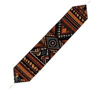 Traditional African Design Pattern Table Runner for Dining Table, Short Plush Runners Washable & Durable Tablerunner Modern Home Decor for Wedding, Kitchen, Holiday 200*33cm
