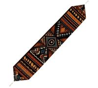 Traditional African Design Pattern Table Runner for Dining Table, Short Plush Runners Washable & Durable Tablerunner Modern Home Decor for Wedding, Kitchen, Holiday 178*33cm