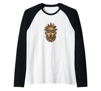 Traditional African Mask Cultural Art Design Raglan Baseball Tee