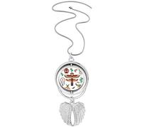 Traditional American Dream Catcher Indian Pendant Angel Wings Rotating Necklace Jewelry