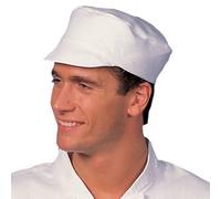 Traditional and stylish kitchen Bakers Cap White 100% Cotton - One Size - Great for increasing hygiene levels in your kitchen