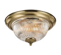 Happy Homewares Traditional Antique Brass IP44 Bathroom Ceiling Light Fitting