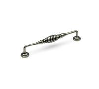 Traditional Antique Pewter Reeded Beehive D-Bar Handle & Coordinating Pull Knob Kitchen Cupboard Drawer Wardrobe