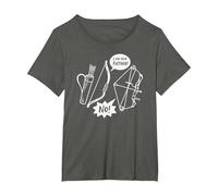 Traditional Archery vs Modern Archery Archer T-Shirt, Women's Plus, Asphalt Grey, 2X