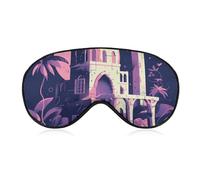 Traditional Architecture Eye Mask, Side Sleeping Mask Light Blindfold Sleeping Mask Nose Pad and Elastic Band for Children Women and Men