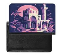 Traditional Architecture Passport Cover Protector Rfid Blocking Passport Holder Id Card Holder Secure Travel Wallet Organizer for Passport Tickets Credit Cards, style, One Size