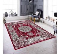 Traditional Area Rugs Soft Oriental Large Rugs Living Room Bedroom Carpet Hallway Runner Rug Floor Mat (160 x 230 cm, Red)