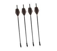 Traditional Arrow Tossing Game 4Pcs Black Plastic Tips for Outdoor Play | Plastic Tipped Safety Design, Target-Friendly Use, Historical Reenactments, Themed Events, Multiple Players