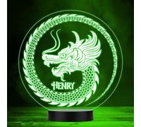 Traditional Asian Dragon Head Led Lamp Personalised Gift Night Light | Personalised Gift For Home, Lamp Room Décor | Kids & Adults Night Lights With Name | Personalised Gift For Bedroom |