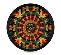 Traditional Aztec And Native Pattern Modern Wall Clock 10 Inch Non Ticking Silent Quartz Round Clocks for Home Office Decor