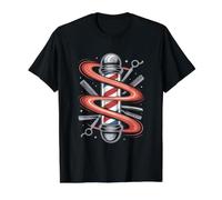 Traditional Barber Pole Iconic Style Value Graphic T-Shirt, Men, Black, M
