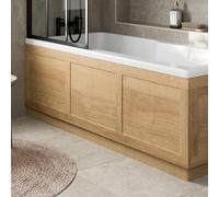 Traditional Bathroom 1700mm Side Bath Panel 15mm Wooden Oak MDF Wood Easy to Cut