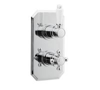 Traditional Bathroom Concealed Twin Thermostatic Shower Valve (1 Outlet) - Chrome - Balterley
