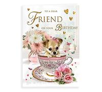 Traditional Birthday Card Friend - 9 x 6 inches - Regal Publishing