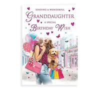 Traditional Birthday Card Granddaughter - 9 x 6 inches - Regal Publishing