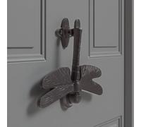 Traditional Black Cast Iron Dragonfly Front Door Knocker AB Hardware
