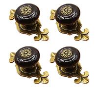 Traditional Black Drawer Pulls with Bronze Accent 42g Strong Metal Mixture Drawer Pulls for Dresser Cupboard Bookcase Planner Traditional Hardware Single Hole